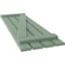 Ekena Millwork Americraft 4-Board (2 Batten) Wood Spaced Board-n-Batten Shutters w/ Z-Bar, ARW102SB415X77TGH, PR ARW102SB415X77TGH - alternate 5